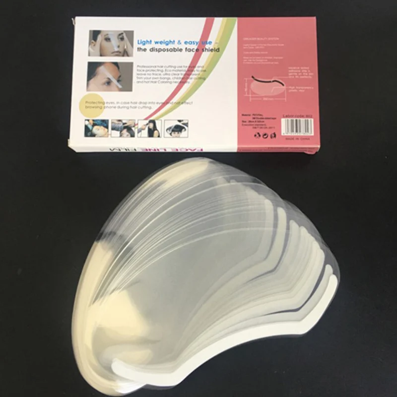 100 stücke Friseur Auge Maske Transparent Eye Schild Kit Dauerwelle Gesicht Abdeckung – Detail 2