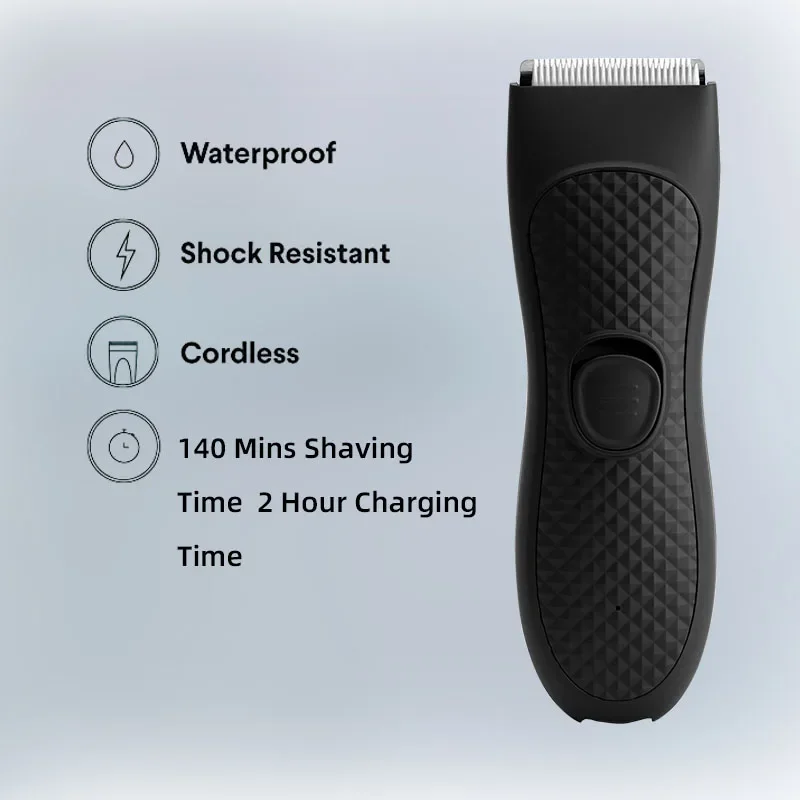 Fully Body Washable Groin Trimmer for Men Women Electric Face Beard Bikini Body Hair Trimmer Rechargeable Pubic Shaver Groomer electric shaver body hair trimmer
