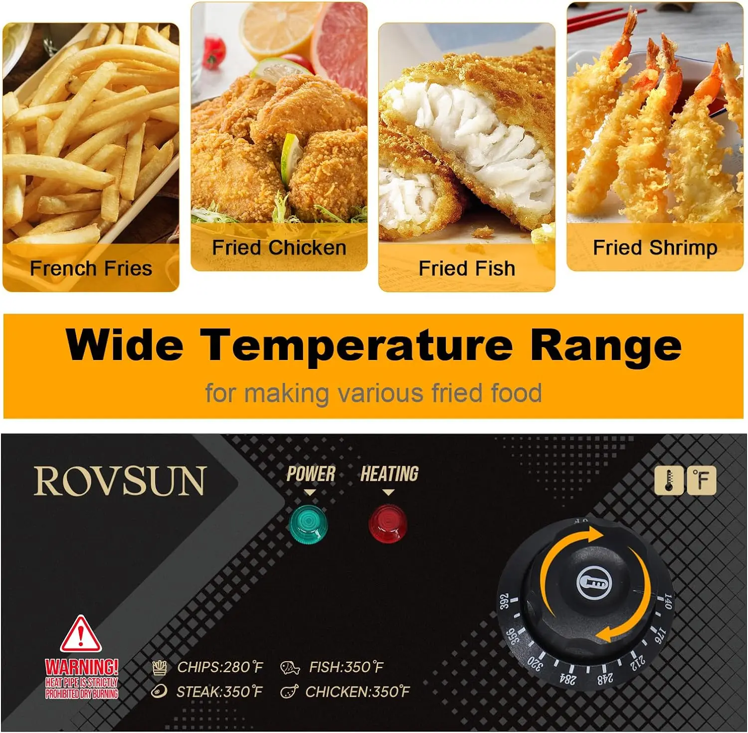22.8QT Electric Deep Fryer w/ 2 Baskets & Lids, 21.8L Stainless Steel Commercial Double Fryer, Countertop Kitchen Frying