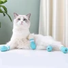 Cat Anti-Scratch Shoes 4Pcs Adjustable Cat Claw Covers Nail Gloves For Bathing Shaving Treatment Grooming Cat Accessories 5