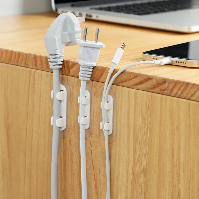 Self Stick Wire Cable Cord Clips Clamp 10PCS Table Wall Tidy Organizer Holder Wall Fixer Fastener Holder Telephone Line Winder cable organizer,cable clip