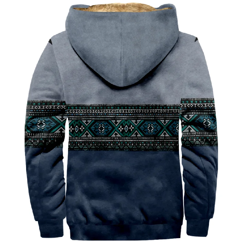 New Creative Cotton Coat Hooded Sweater Casual Print Long Sleeve Zipper Sweater Thick Cotton Coat Autumn/Winter a59