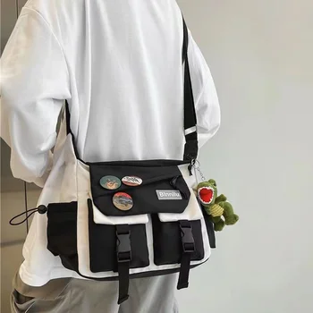 Casual Nylon Crossbody Bag For Men Women Teenager Large Capacity Messenger Bag Student Single Shoulder Bag For Travel Daily Use - Image 1