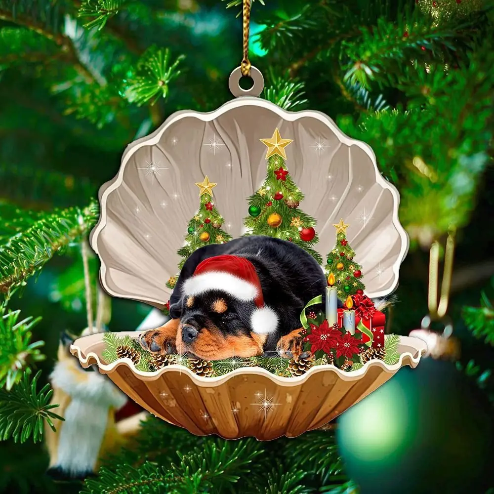 

Акриловая подвеска на рождественскую елку, подарок, Спящая собака, милые рождественские украшения, рождественские украшения, фестиваль