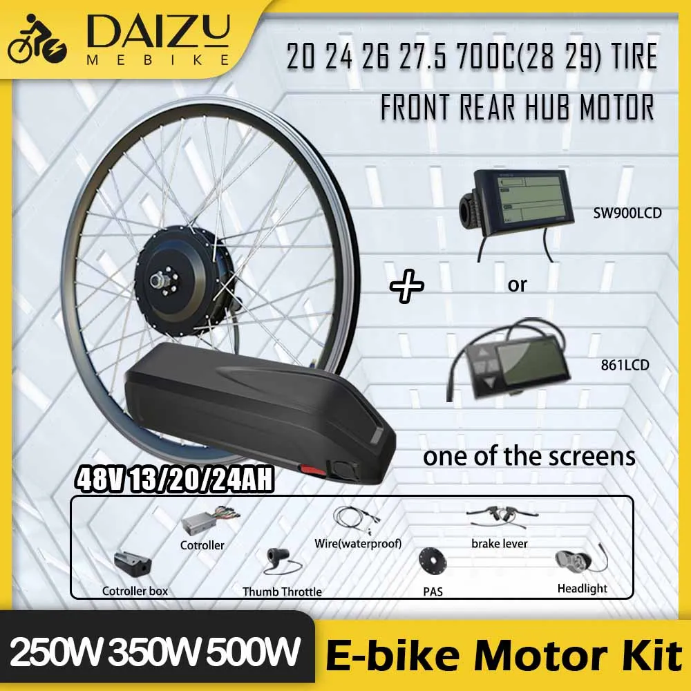 Kit Contrôleur Vélo électrique 24/36/48V 250/350W - Sans Balais - Écran + Capteur + Accélérateur + Freins