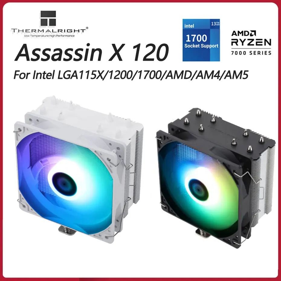 Thermalright Peerless Assassin 120 SE CPU Cooler, 6 Heat Pipes AGHP  Technology, Dual 120mm PWM Fans, 1550RPM Speed, for AMD:AM4 AM5/Intel LGA