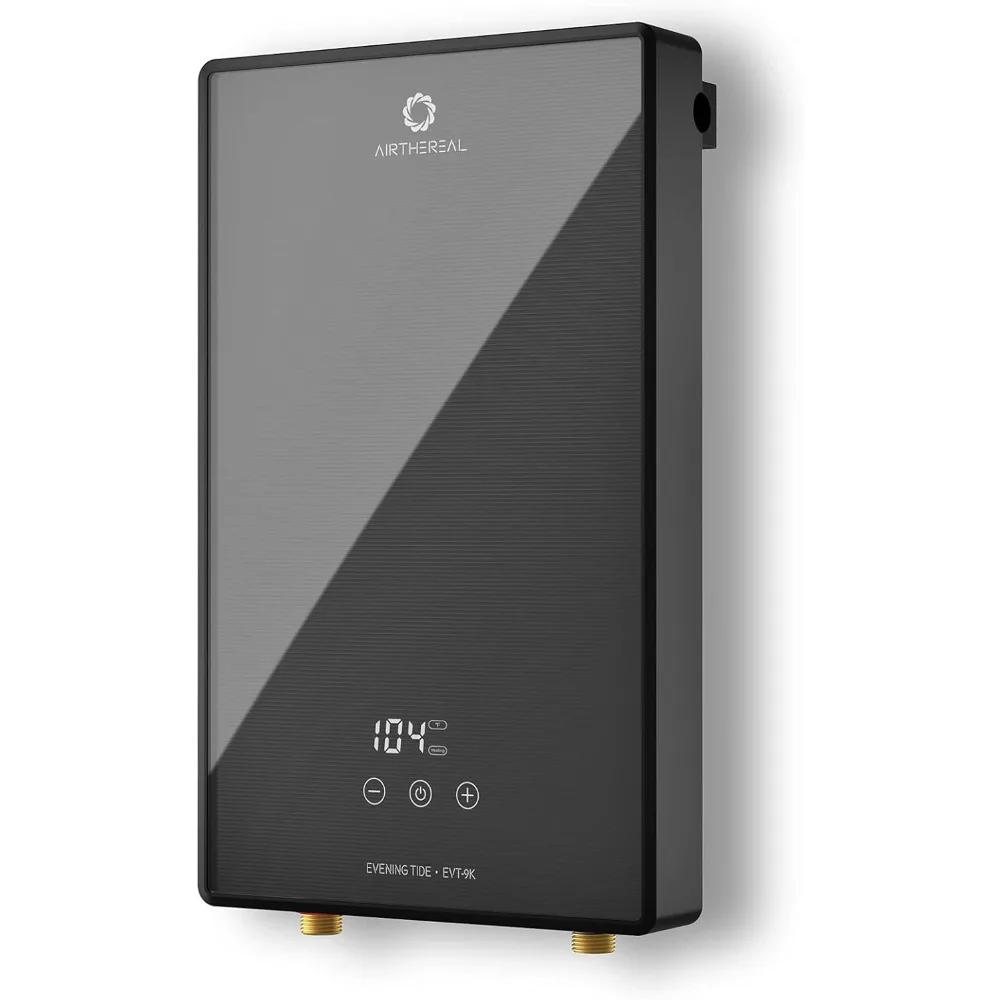 Electric Tankless Water Heater, 9kW, 240Volts-Endless On-Demand Hot Water-Self Modulates to Save Energy