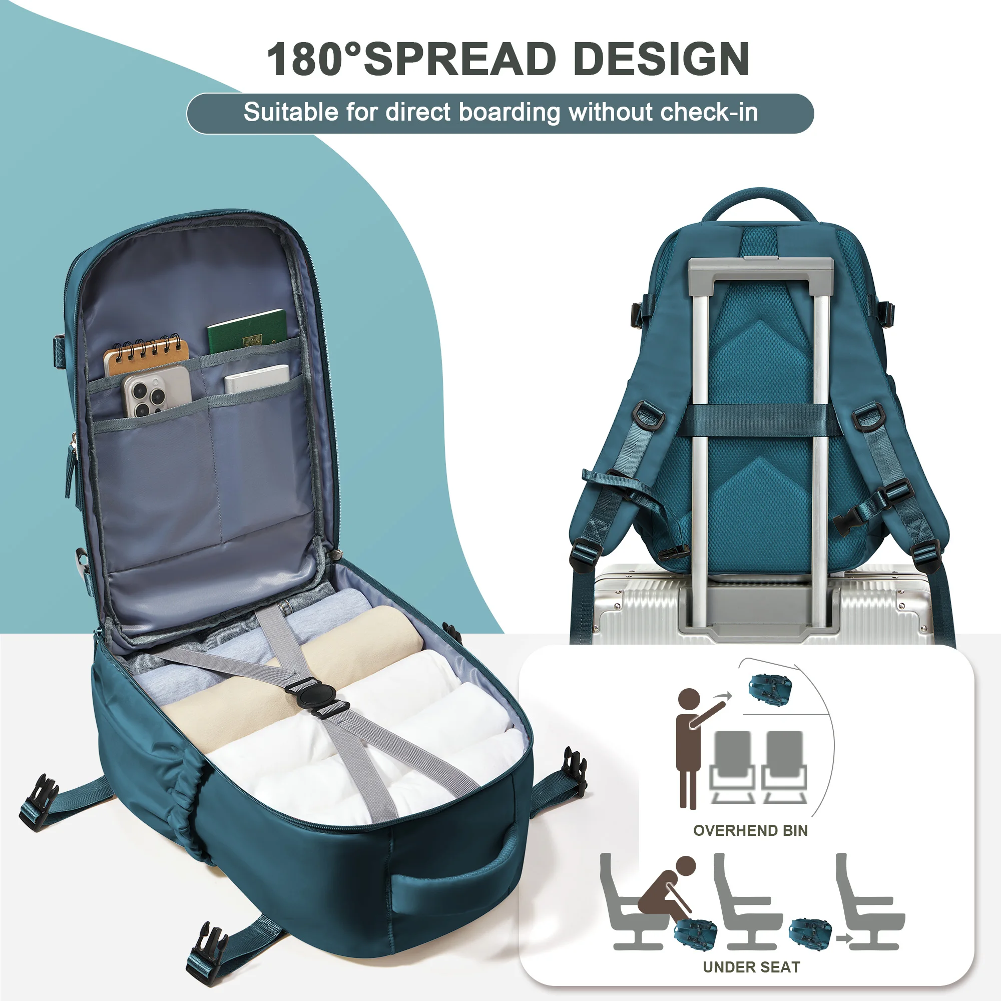 حقيبة ظهر للكمبيوتر المحمول مصممة للرجال والنساء،...