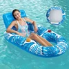 Inflatable Pool Floats Adult With Cup Holder&Backrest Comfortable Pool Chair Float Water Lounger for Summer Beach Swimming Pool 1
