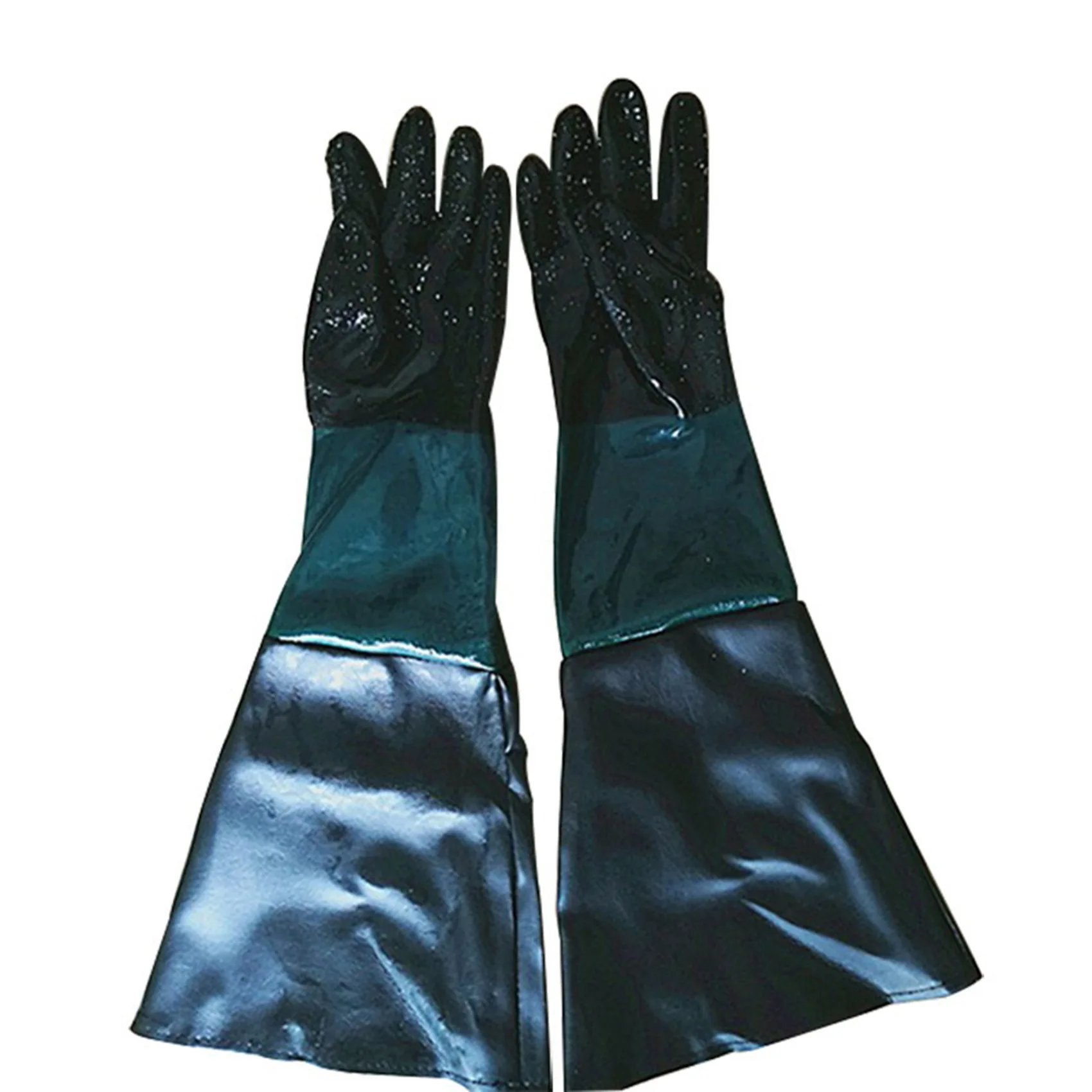 

1 Pair Heavy Duty Sandblasting Gloves 60cm Work Gloves for Sandblaster Sand Blast Cabinet