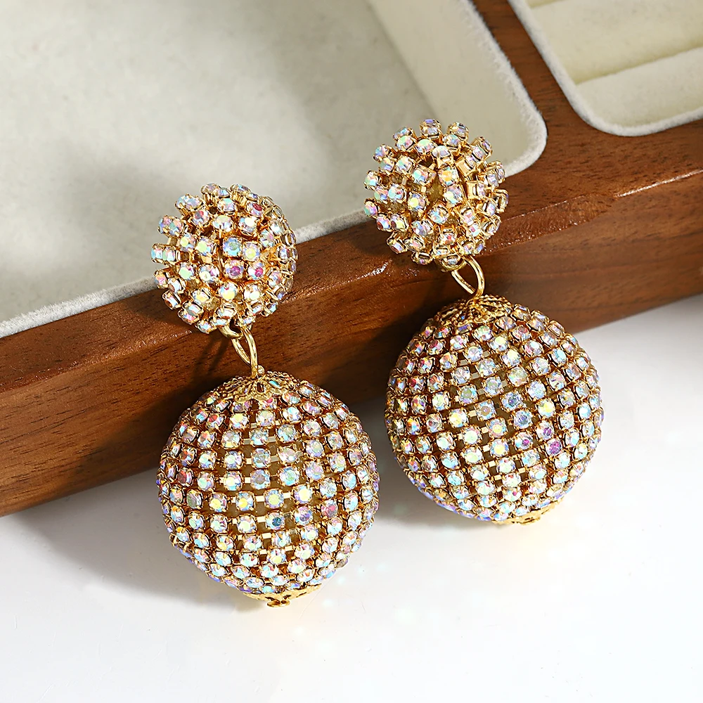【Monday Edition】SHINY BALL DROP EARRINGS Amazon.com: Glitter Sequin Ball Dangle Stud Earrings for