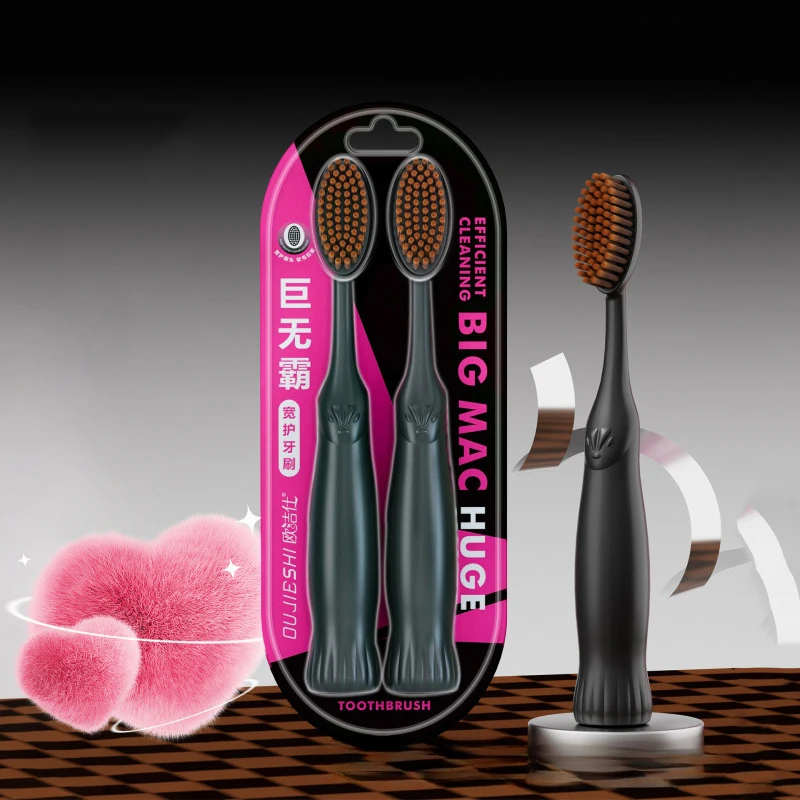 1/2/4 Pcs 성인 커플 가정용 칫솔 대형 칫솔 부드러운 강모 넓은 헤드 플러스 치아 청소를위한 대형 사이즈