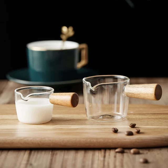 Mini tazza di latte di vetro tazza di brocca di latte di caffè tazza di  salsa