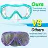 Kids Snorkel Mask 3 Windows Panoramic Wide View HD Three-Lens Adjustable Scuba Snorkeling Swimming Diving For Youth and Child