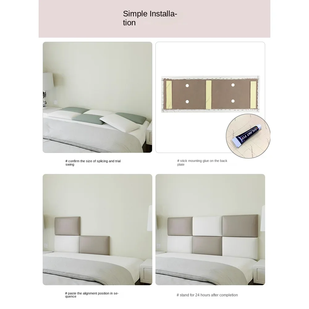 Bedroom Furniture Headboards Self-adhesive Living Room Wall Stickers Tatami Backrest Wall Soft Bag Cabeceras Adesivas Para Cama