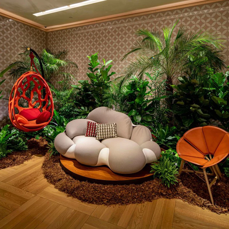 

Бразильский дизайнерский диван Frozen Yun Duo скандинавский арт вилла отель Alien FRP диван