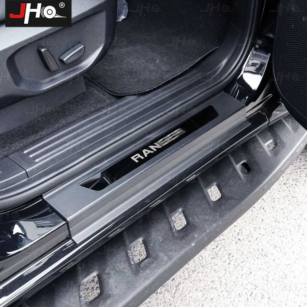 Couvercle De Protection D'entrée De Pédale De Plaque De Seuil De Porte En Plastique J00-LOGO, Protecteur Pour Ford Ranger 2021, 2022, 2023, 2024, Accessoires