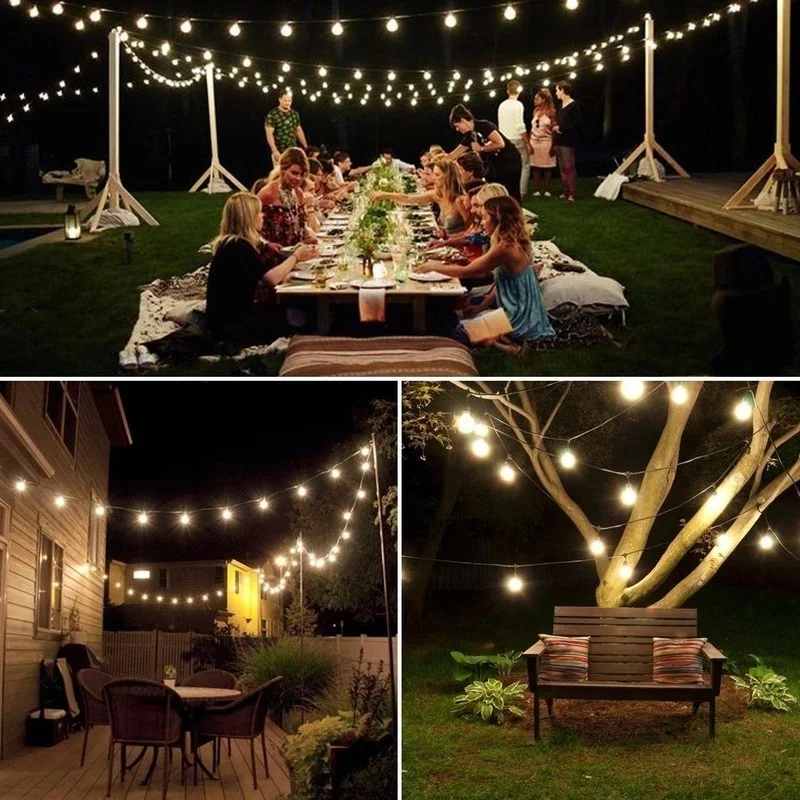 Garden Decoration LED Crystal Ball 5M/7M/12M Solar Light Outdoor Waterproof Camping Solar String Lights Christmas Fairy Garland