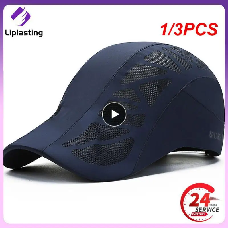 

1/3PCS Unisex Sun Hat Running Breathable Lightweight Wear Resistant Mesh Outdoor Sports Sun Hat for Daily Life