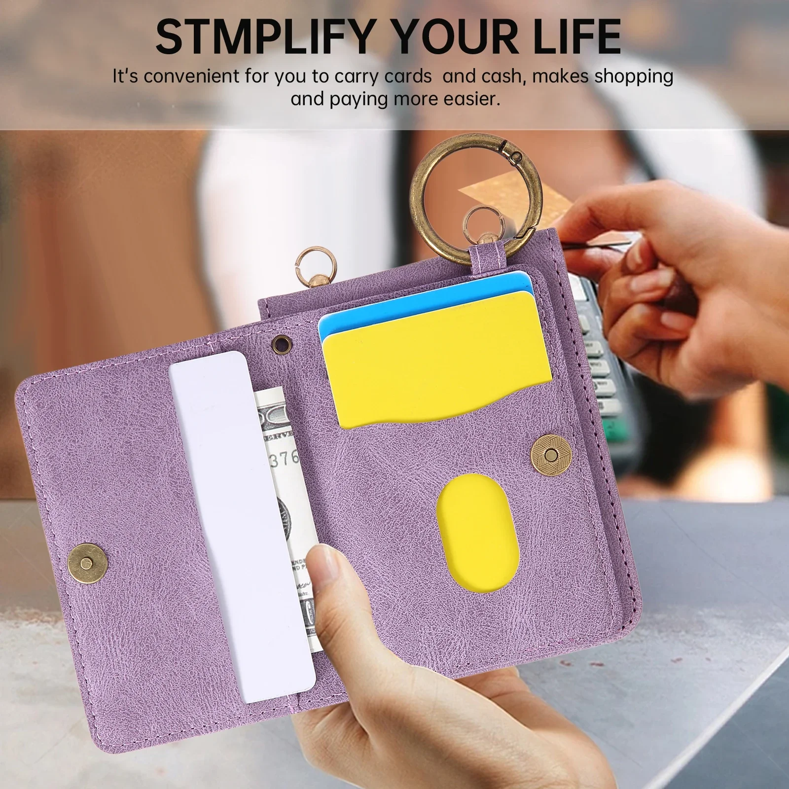 Magnetic Leather Wallet Crossbody Phone Case with Card Holder