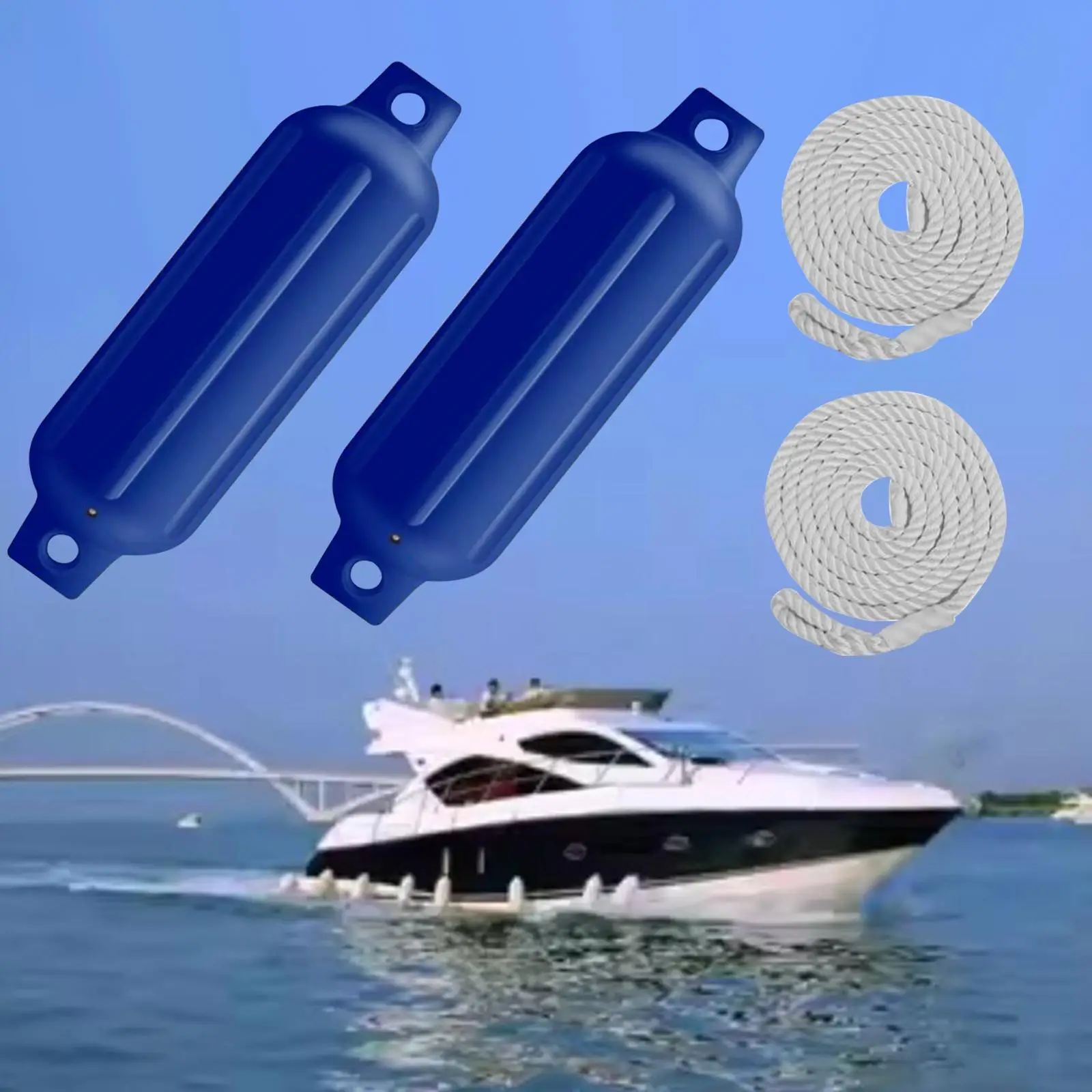 2 Pieces Inflatable Boat s, Accessories, with s Lines for Yachts