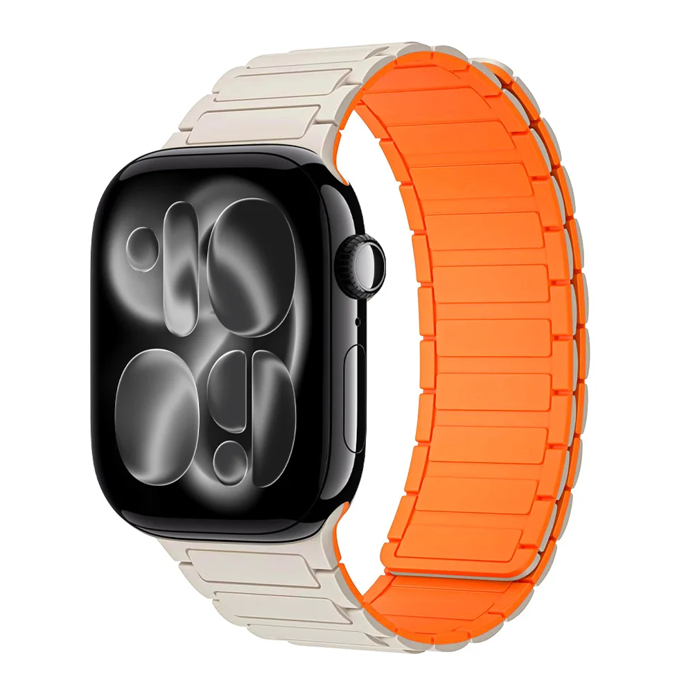 Magnetic Link Bracelet for Apple Watch - Elegant and Secure Strap