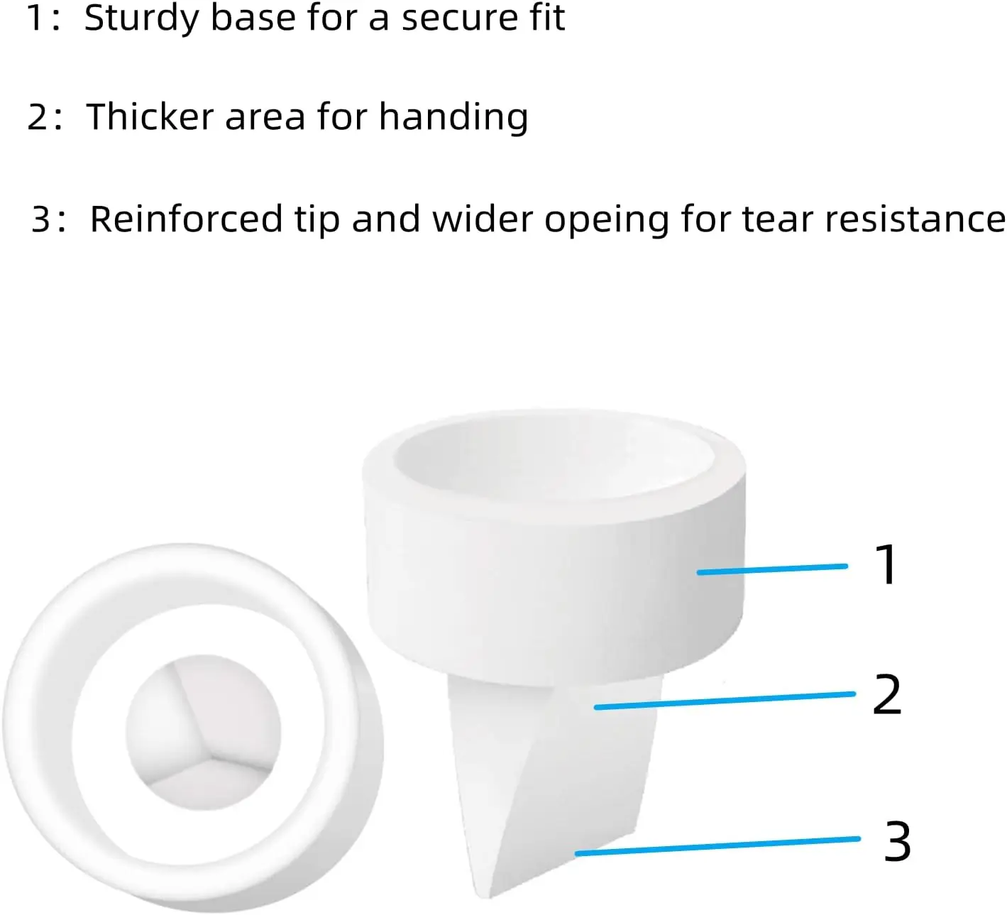 Duckbill Valve Compatible With Electric Breast Pump，Pump Parts/Breast Pump Accessories (6 Piece Set) 3