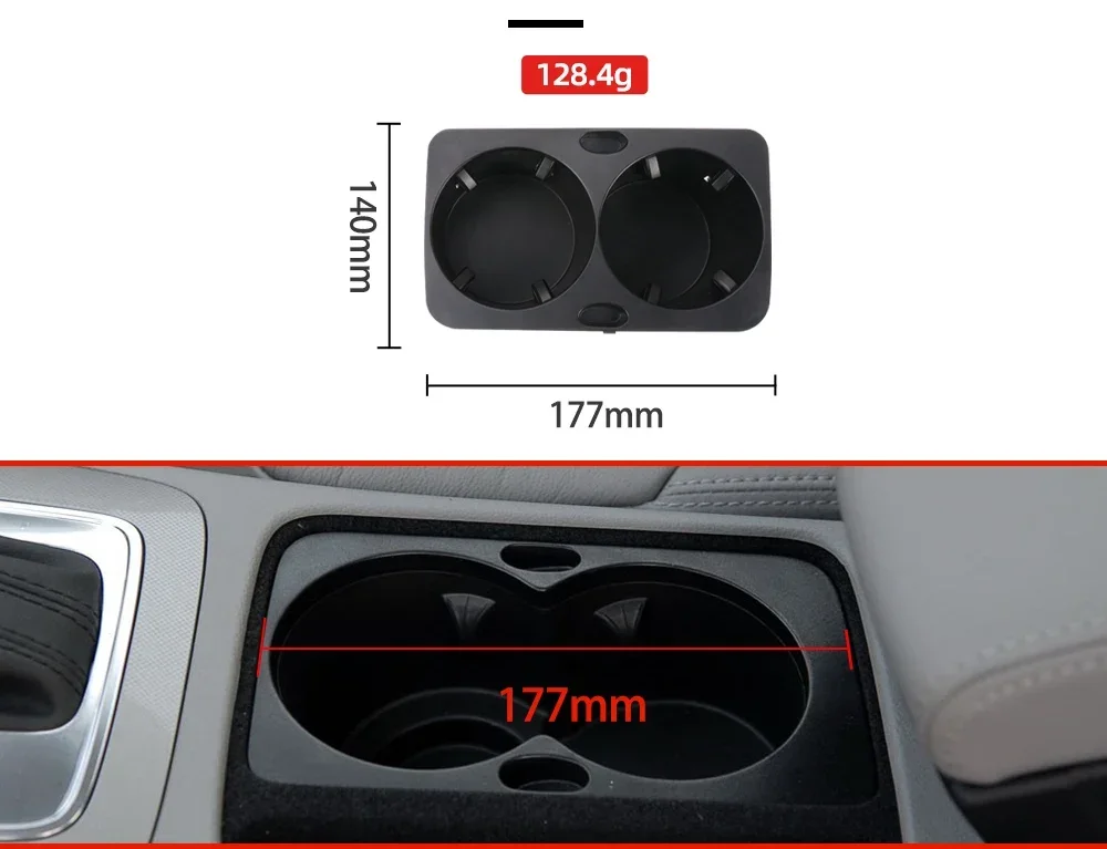 For Volkswagen Magotan B6 B7 Car Console Storage Tray Cover Rear Sliding Shutters Water Cup Holder For 2007-2015 3C0862834