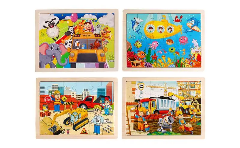 

Wooden Puzzle Kids Cognitive Jigsaw Puzzle for Preschool Early Educational Learning Toys for Kids Puzzles Baby Toys accessories