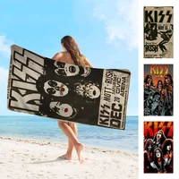 Kiss Band Microfiber Printed Beach Towel Mountain Climbing Yoga Beach Swimming Running Absorbent Soft Towel 1