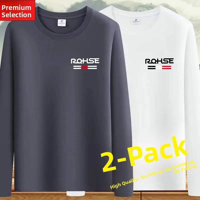 2 pieces [long-sleeved small rq] dark gray + white