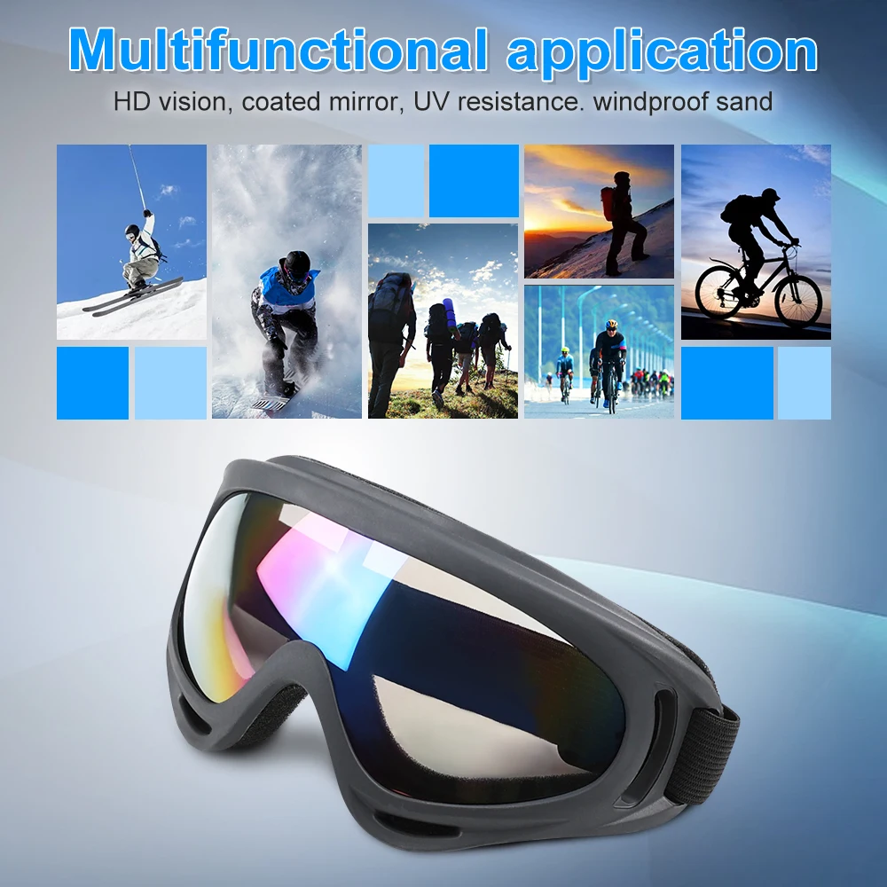 Windproof Sports Ski Goggles Riding Safety Glasses Motorcycle Eye Glasses Motocross Anti Uv Dustproof Motocross Sunglasses protective goggles,protective glasses,protective sunglasses