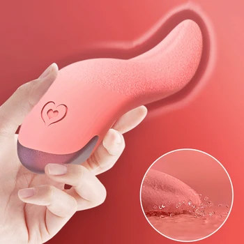 Tongue Vibrator Female Sex Toys Tongue Cunnilingus G-Spot Stimulator Vaginal Clit Massage Masturbator Vibrating Adult Toys Dildo 2