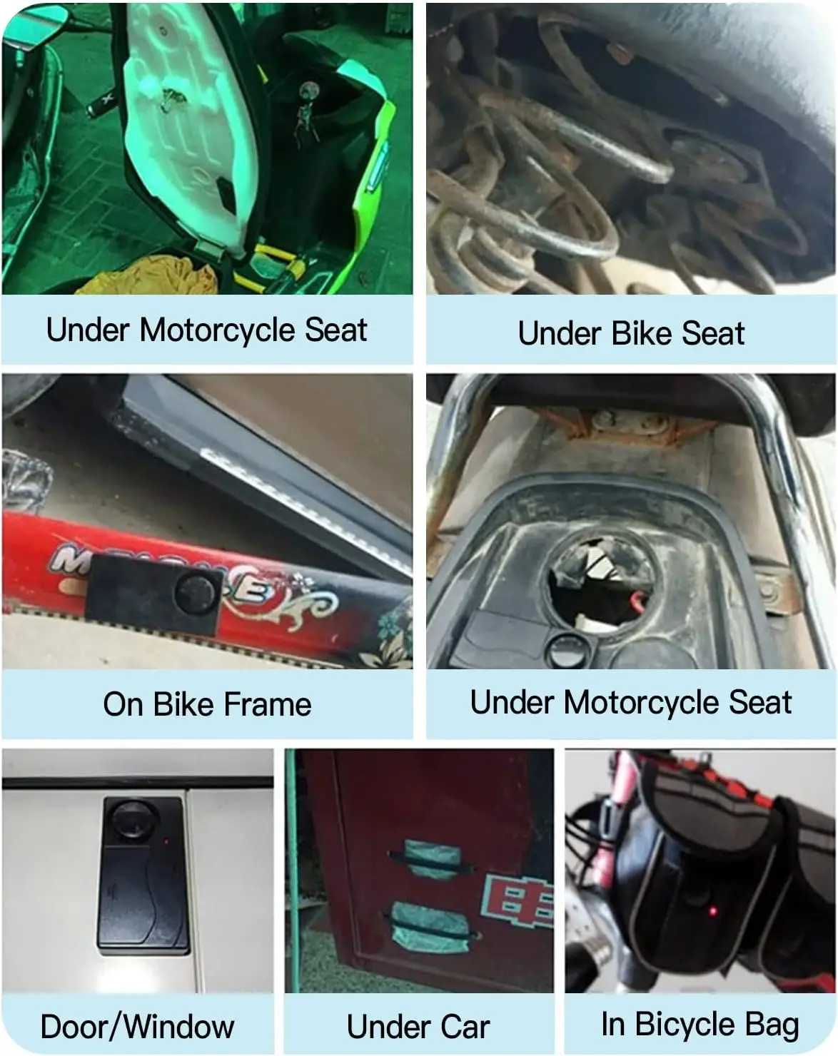 Security alarm Camluxy Anti-Theft 110db Loud Door and Window Alarm Wireless Vibration Remote Control Bicycle Sensors