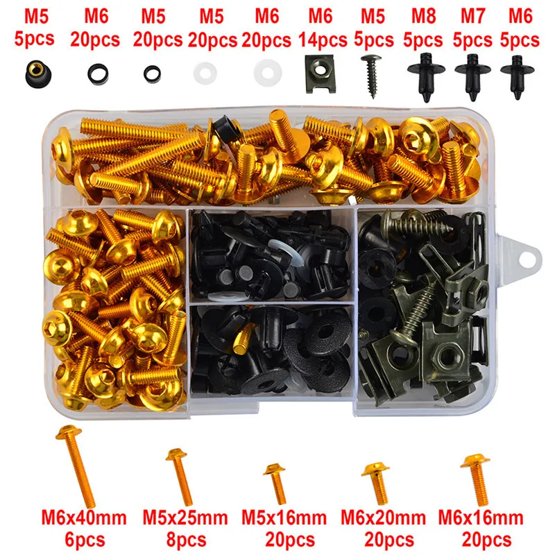 Fairing Bolts Screws Kit Nut Clips For Honda CBR400RR CBR1100XX CBR1100RR CBR954RR CBR900RR CBR 400RR 1100XX 1000RR 954RR 900RR
