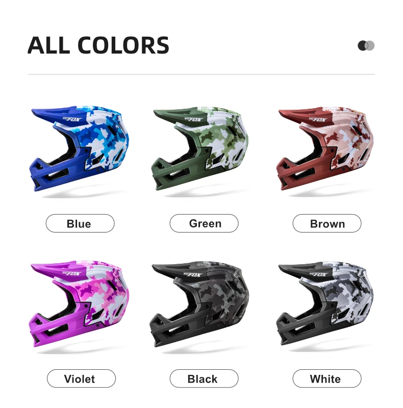 High-quality full face helmet for MTB, BMX, and electric bikes. Maximum protection, comfort, and style for every ride.