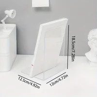 1/2pcs Clear Acrylic Bookends, Durable Transparent Bookshelf Partition Plates, for Office, School, and Home Organization 2