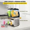 VEVOR Commercial Slushy Machine 15L Double Tank Margarita Machine Stainless Steel Frozen Drink Machine Perfect for Cafes Bars 3