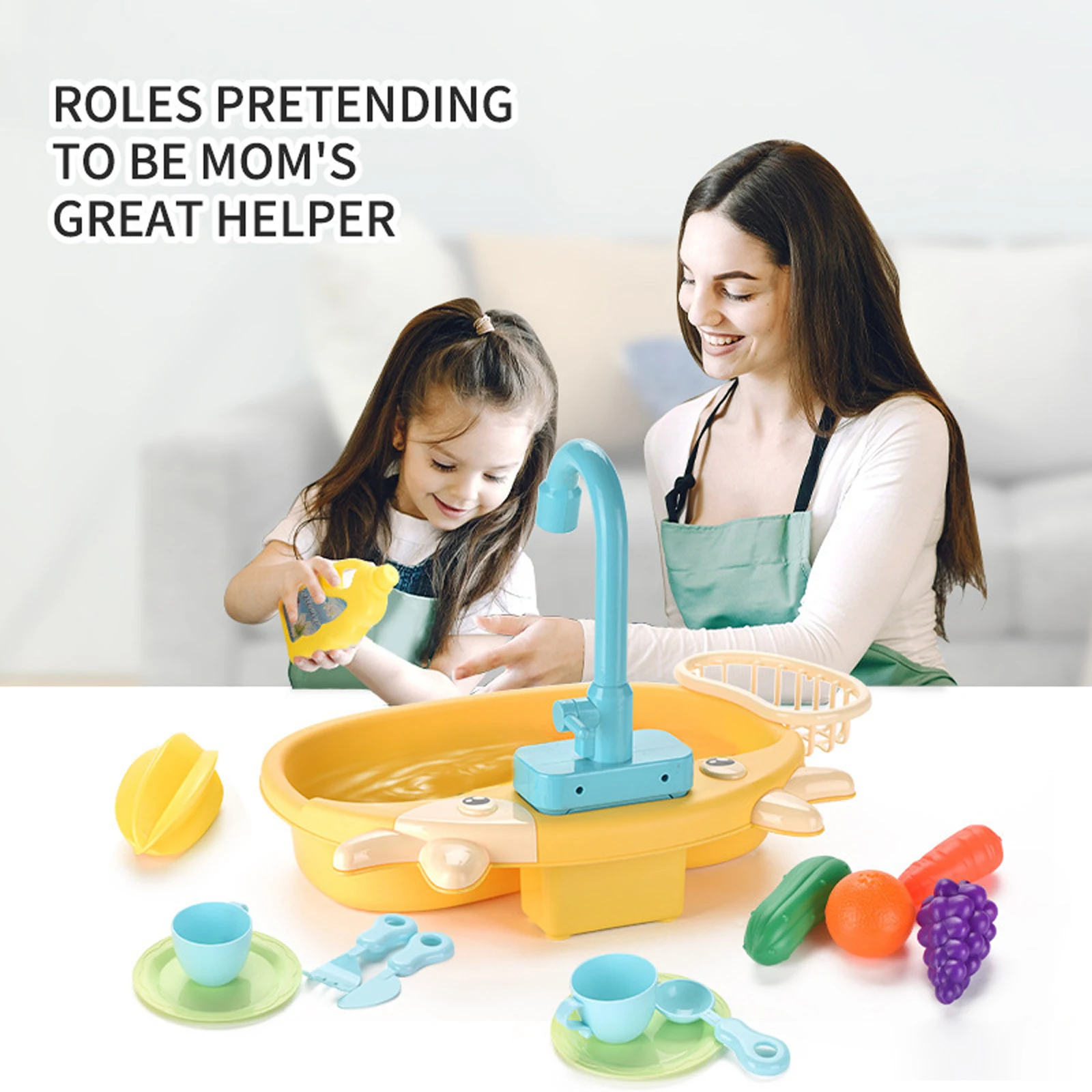 Kitchen Sink Toy Running Water Faucet Play Faucet Replacement Children Simulation Pretend Play Kids Early Educational Gifts kitchen sink toys,pretend kitchen toys,kitchen toys,educational toys
