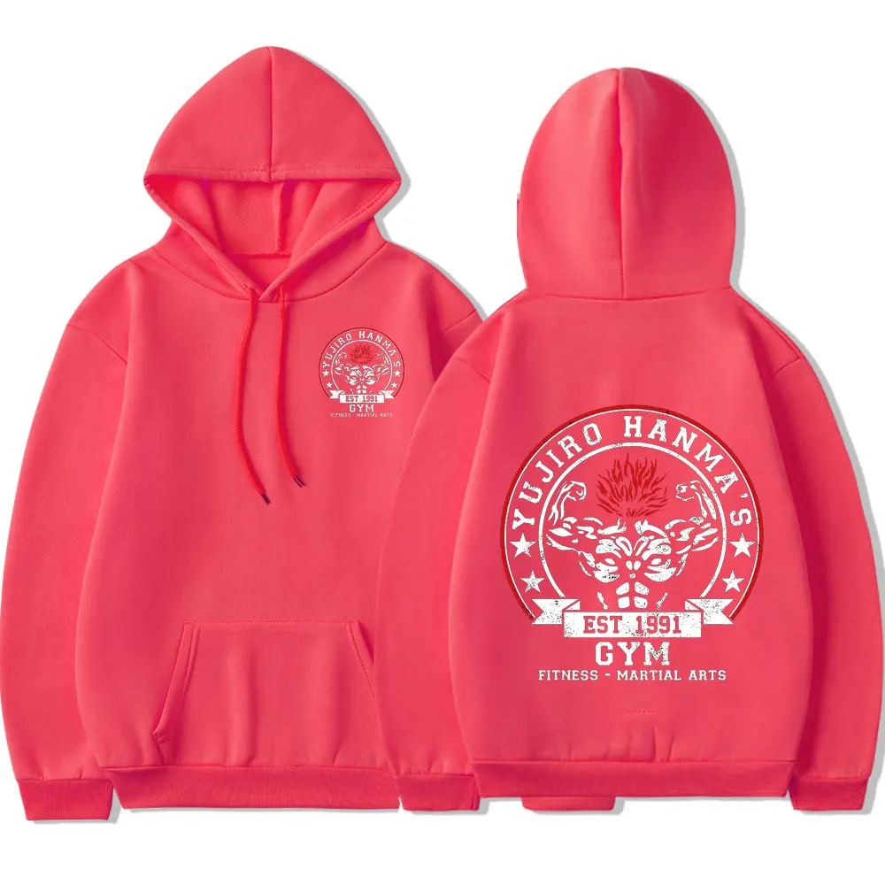 Anime Baki The Grappler Hoodie Funny Yujiro Hanma Graphic Sweatshirt Oversized Harajuku Coats Men's Women's Fleece Hoodies 4