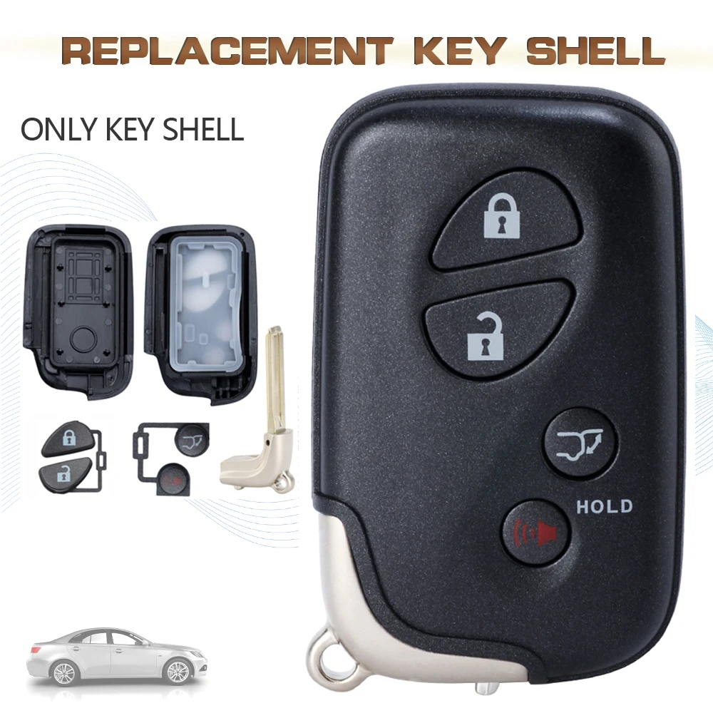 

KEYECU 3 Butons + 1 SUV Trunk Button Smart Remote Key Shell Fob for 2009-2015 Lexus RX350 RX450h RX450 GX460 LX570 FCC:HYQ14ACX
