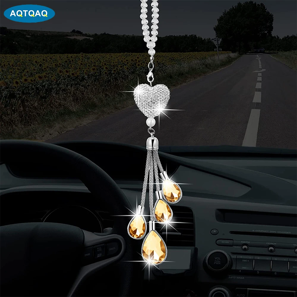 

Bling Car Accessories for Women & Men,Cute Car Decor Bling Car Mirror Hanging Accessories Crystal Ball,Lucky Crystal Sun Catcher