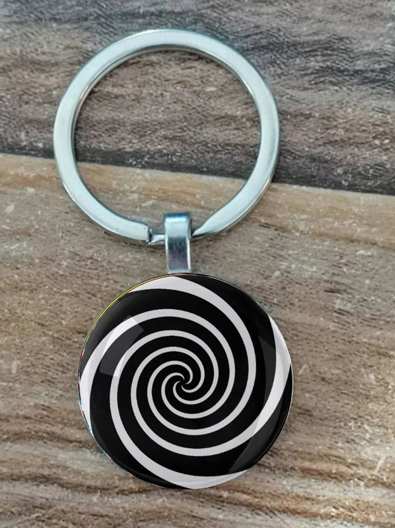 Bunter 3d hypnotischer Strahl Schlüssel bund mit interessanten Schwindel Symbolen hypnotist's selbst hypnotische Schlaf Prop Hypnose – Detail 1
