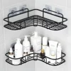 Toilet Storage Rack Bathroom Shelf No-Drill Corner Shelf Shower Wall Mounted Shelf Bracket Bathroom Accessory Organizer Shampoo 1