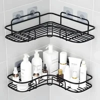 Toilet Storage Rack Bathroom Shelf No-Drill Corner Shelf Shower Wall Mounted Shelf Bracket Bathroom Accessory Organizer Shampoo 1