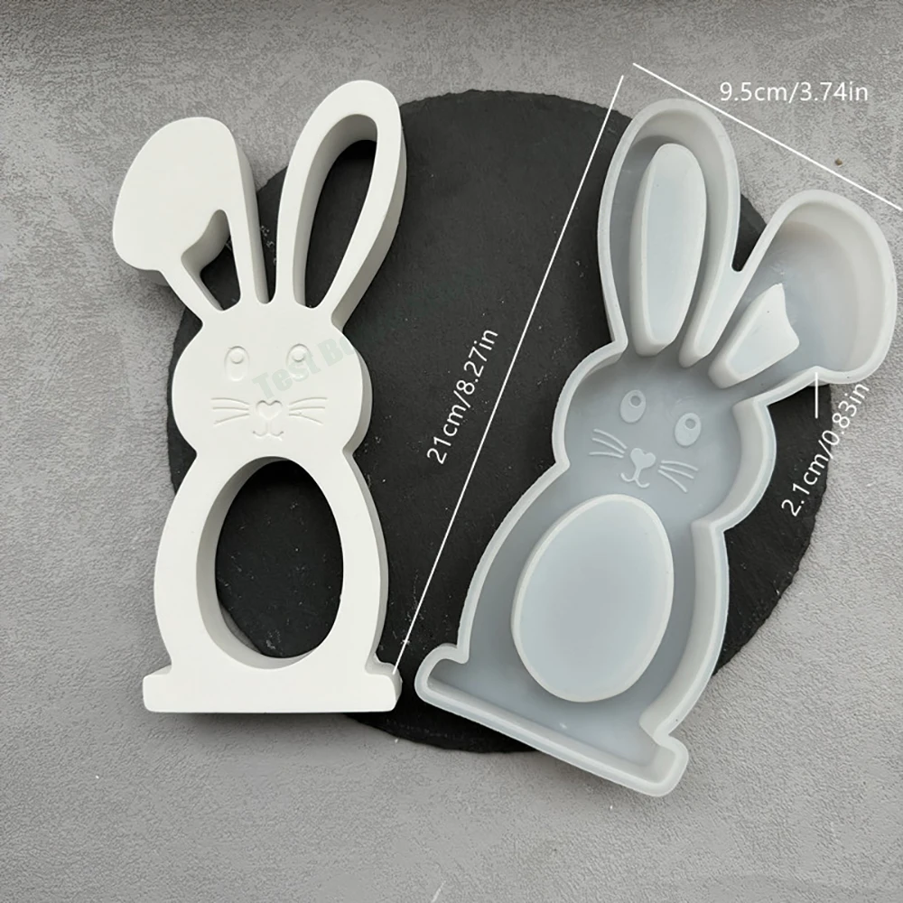 1Piece Cute Rabbit Shaped Silicone Mold Gypsum Pendant Candle Mold Crystal Dropping