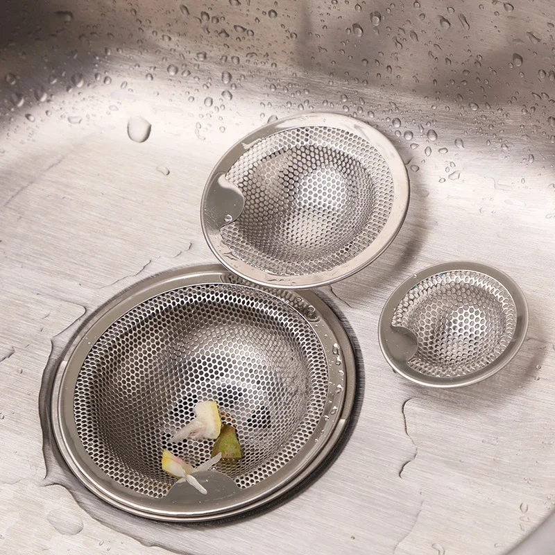 

S/M/L Stainless Steel Bathtub Hair Catcher Stopper Shower Drain Hole Filter Trap Kitchen Metal Sink Strainer