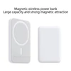 White Mini 5000mAh Magnetic Power Bank For 12 13 Power bank Wireless Fast Charging External Battery For Mobile Phone 4