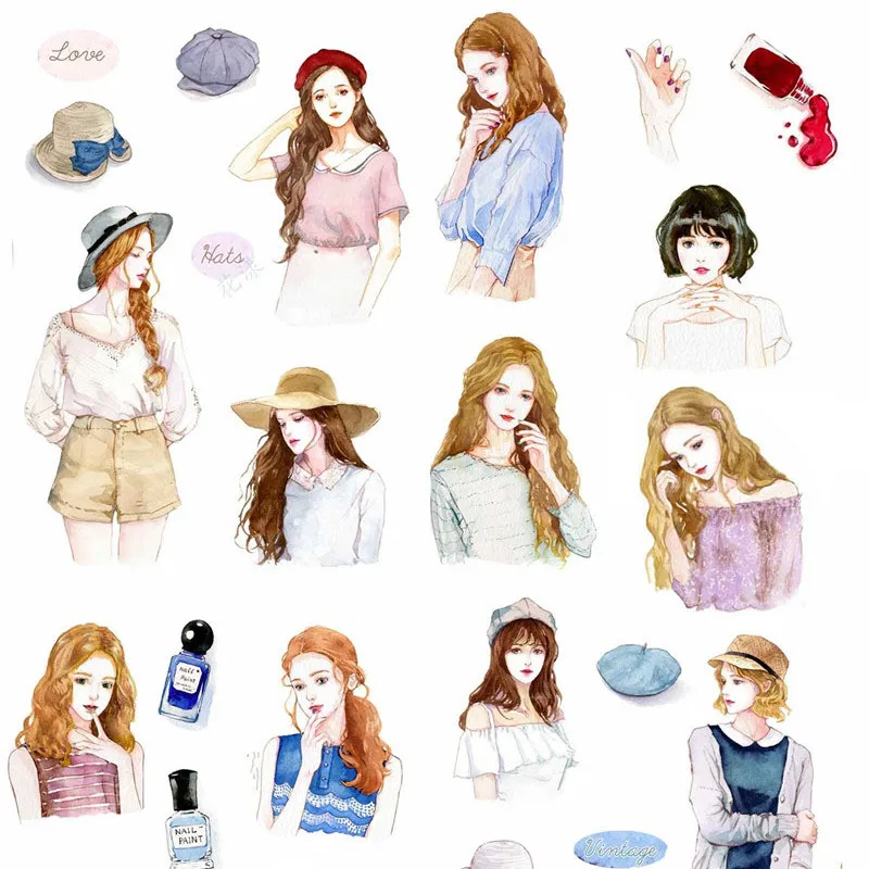 

26Pcs/Pack Little Fresh Sen Girl Sweet Diary Sticker DIY Craft Scrapbooking Album Junk Journal Decorative Stickers