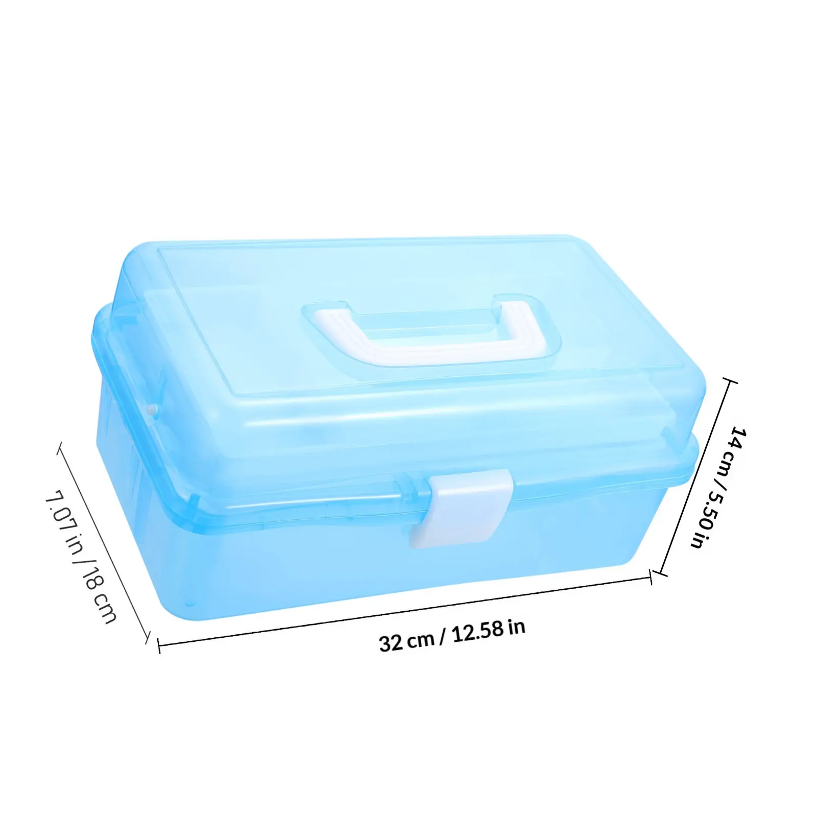 1Pcs 3층 휴대용 보관 상자 가정용 차고 작업장 페인팅 도구 정리용 튼튼한 플라스틱 도구 상자